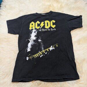AC/DC Let There Be Rock Graphic Tee Sz M Vtg 2000s Admit One Tag Band T Shirt